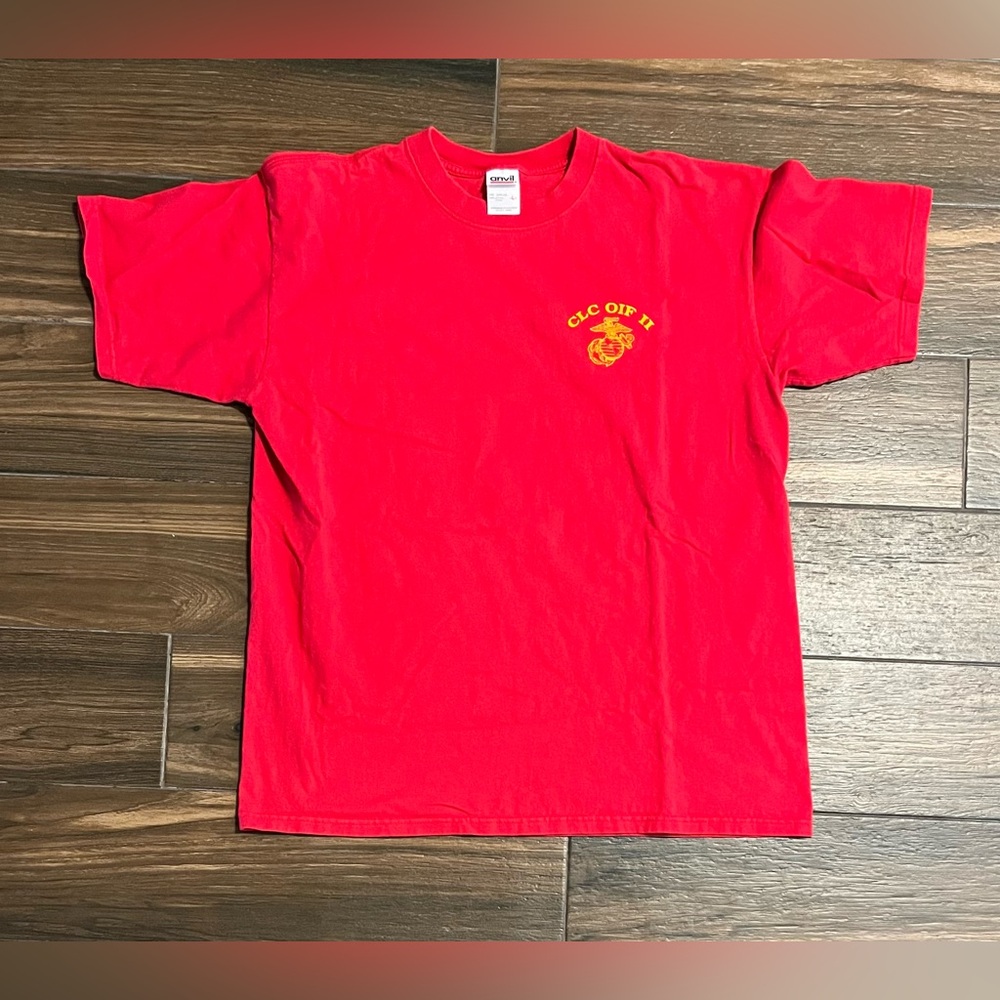 Combat Logistics Company Operation‎ Iraqi Freedom Red T-shirt Size Large Vintage